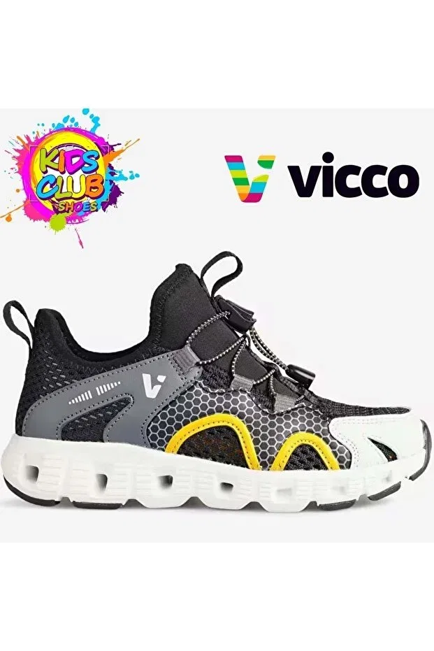 Детские спортивные кроссовки для девочек без лишнего декора Vicco, Black