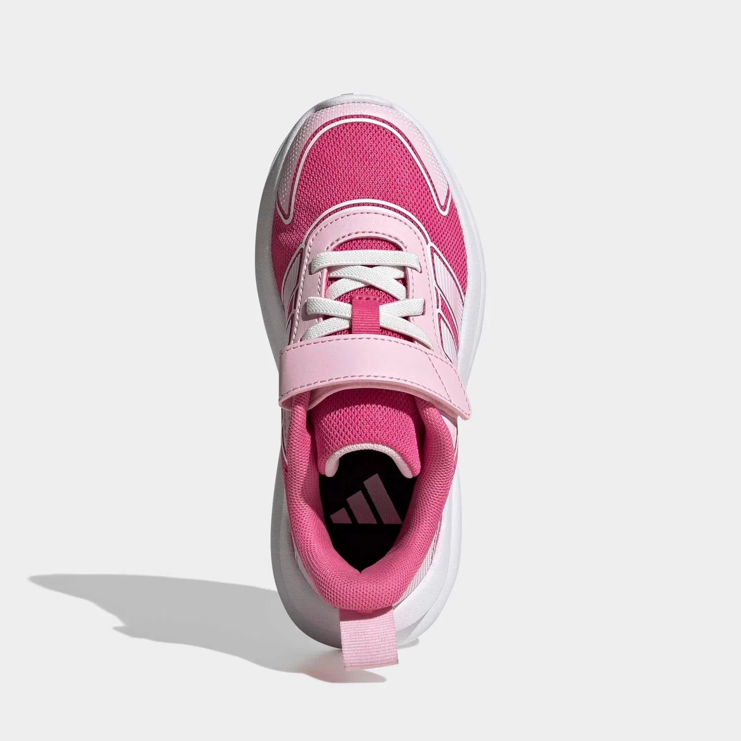 Детские кроссовки с эластичными шнурками и липучкой Adidas Sportswear, Pink Fusion/Clear Pink/Ftwr White — фото 3