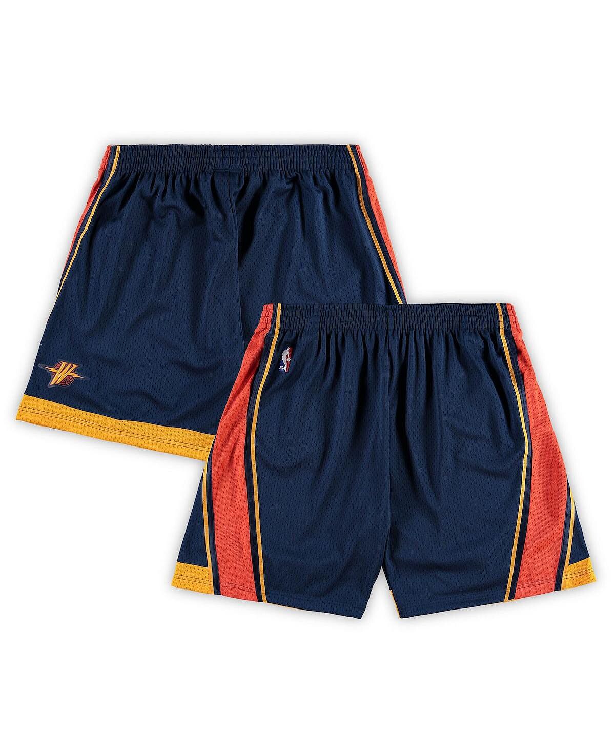 

Мужские темно-синие шорты golden state warriors big and tall hardwood classics team swingman Mitchell & Ness, синий