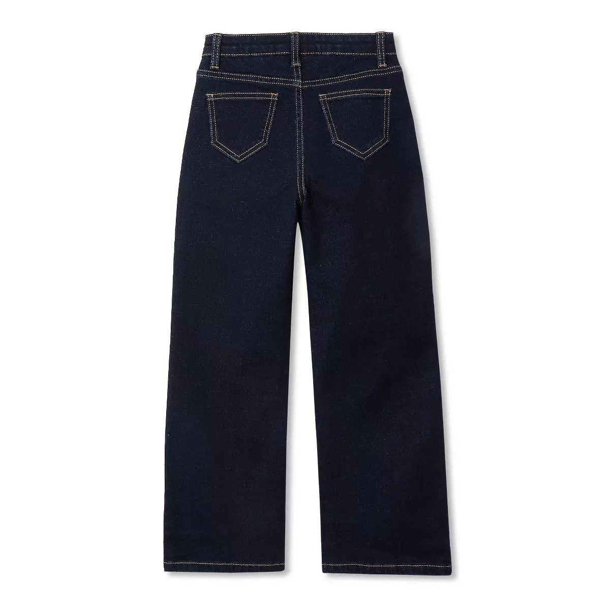 Детские джинсы для девочек широкие с завышенной талией Lands' End, Dark Midnight Blue — фото 2