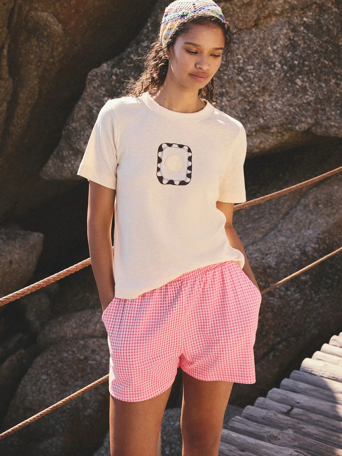 Шорты летние, модель Red Gingham Lightweight Next, красный