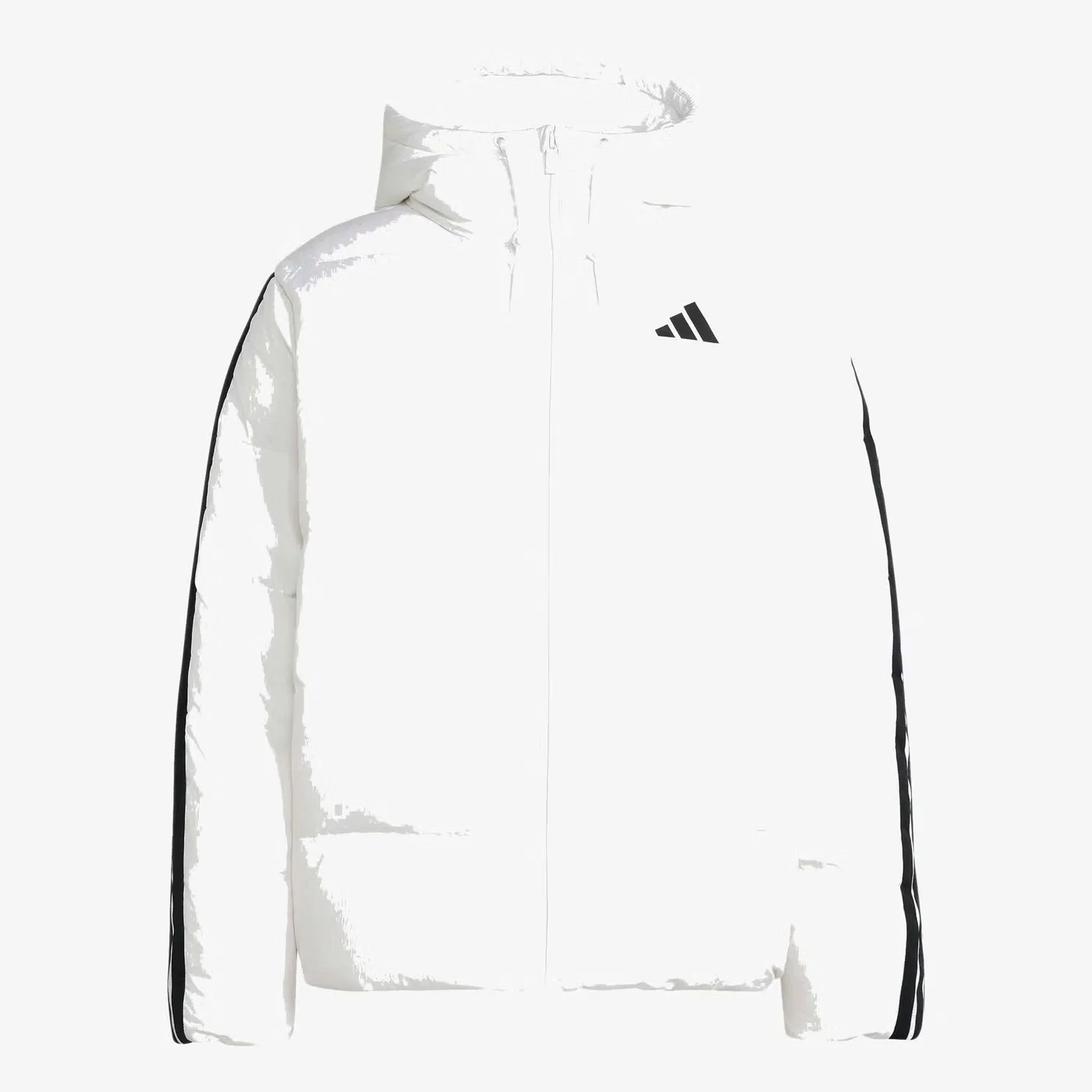 Пуховик с капюшоном Essentials climawarm 3-stripes Adidas, белый