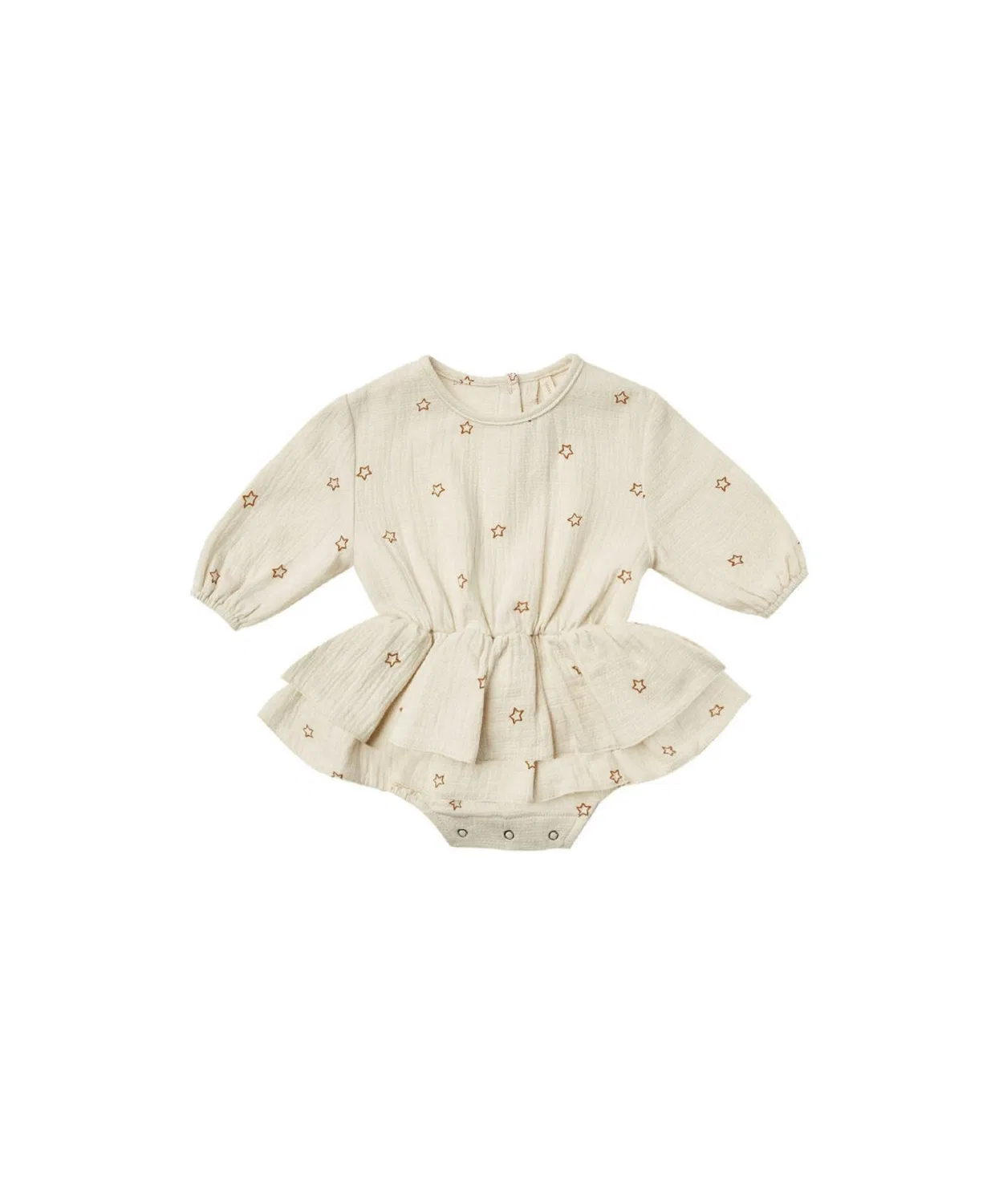 Детский ромпер с длинным рукавомRosie Romper Quincy Mae, Natural