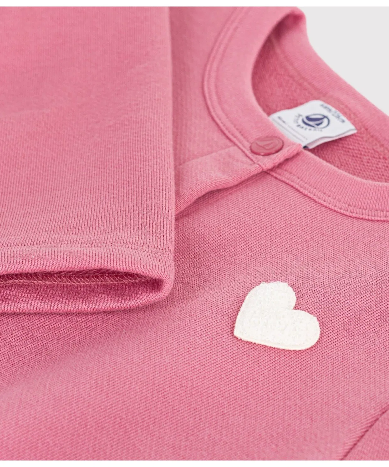 Детский кардиган из футера с принтом PETIT BATEAU, Розовый — фото 4