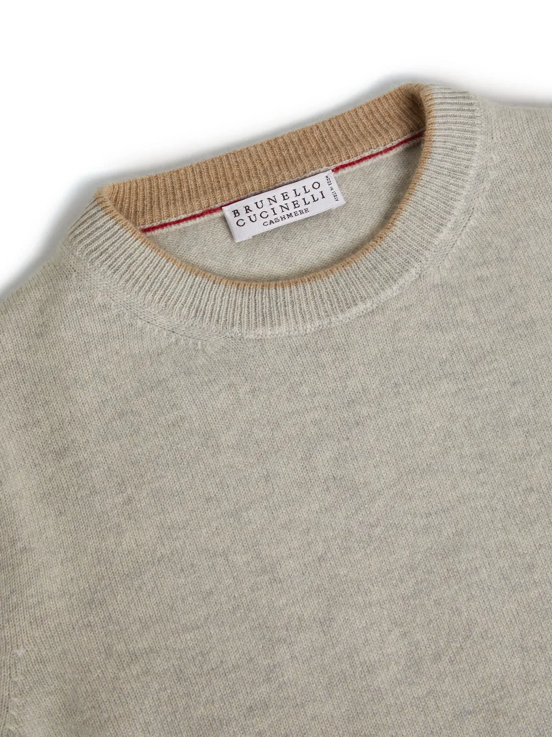 Свитер с круглым вырезом Brunello Cucinelli Kids, серый — фото 3