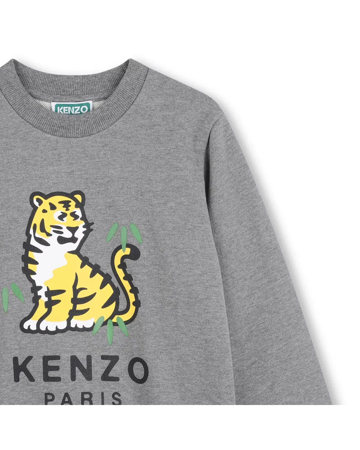 Детская худи для мальчиков с принтом Kenzo Kids, Gris Claro — фото 2
