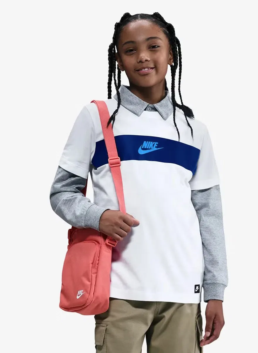Футболка с коротким рукавом с цветоблочным принтом Youth NSW Brandmark Nike, белый