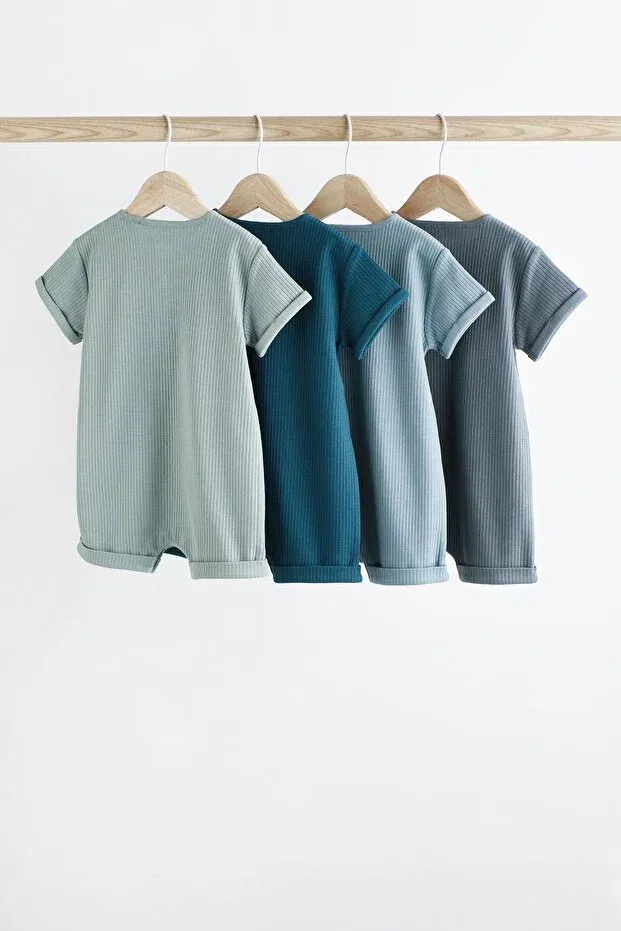 Детский комбинезон хлопковый комплект из 4 предметов Next Baby, Blue — фото 2