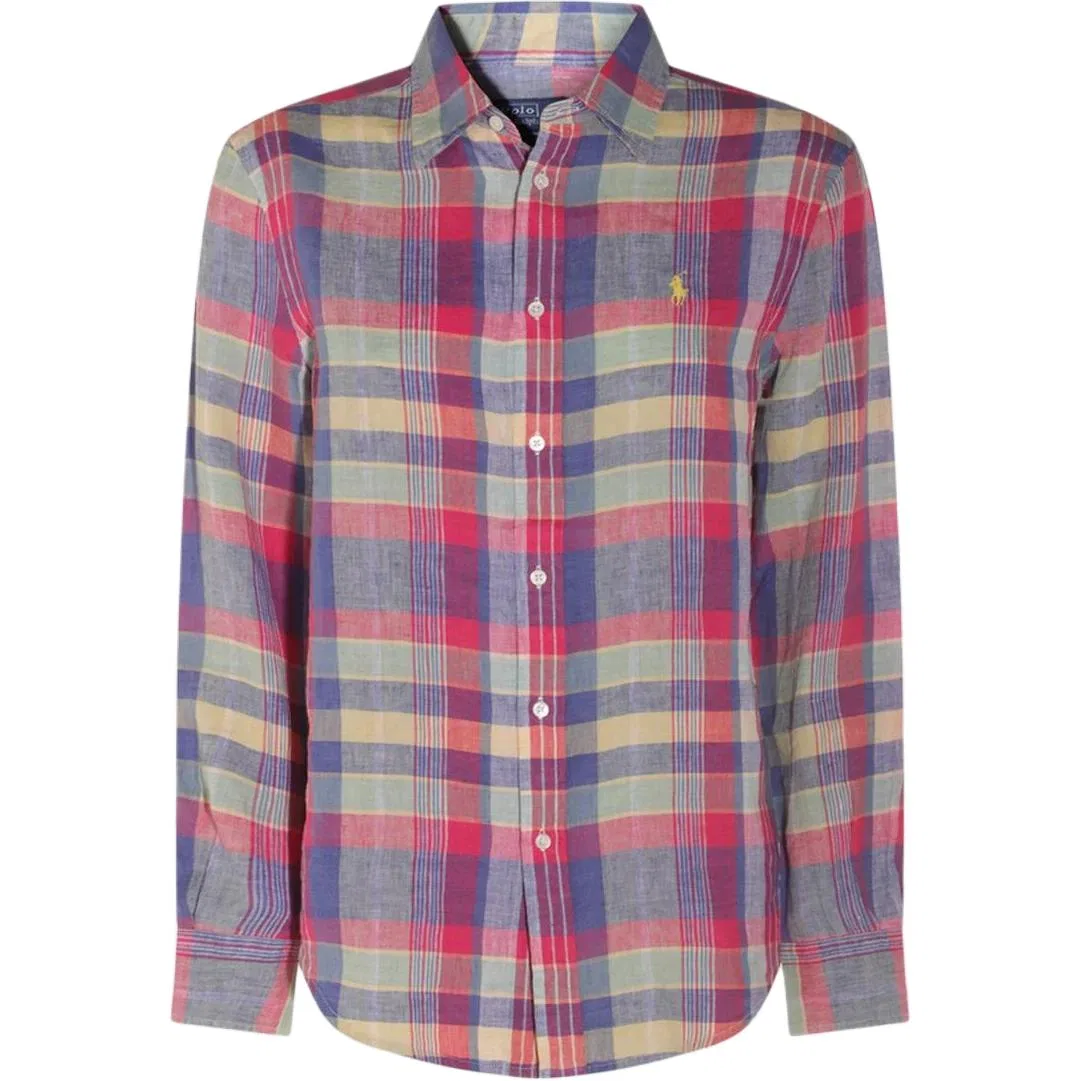 Женская рубашка в клетку Polo Ralph Lauren, Raspberry Pink
