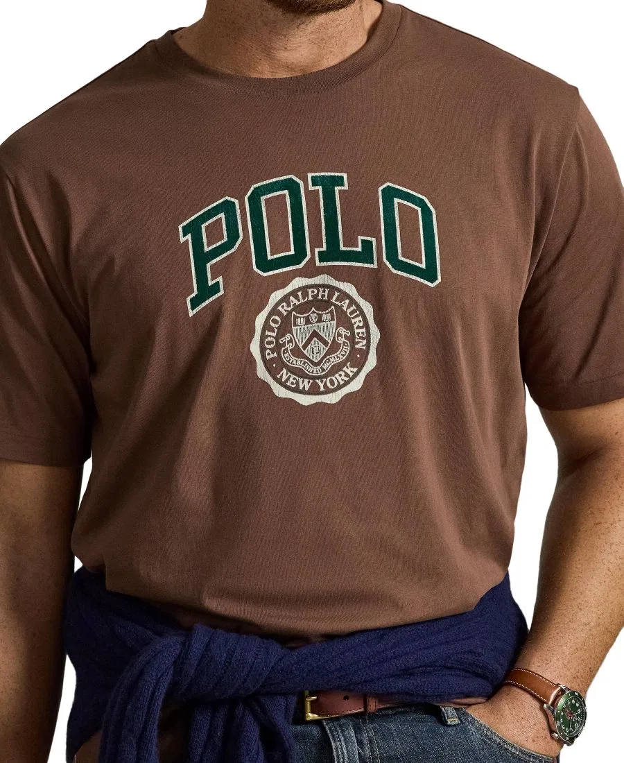 Футболка с коротким рукавом и принтом Polo Ralph Lauren, Chocolate Brown — фото 3