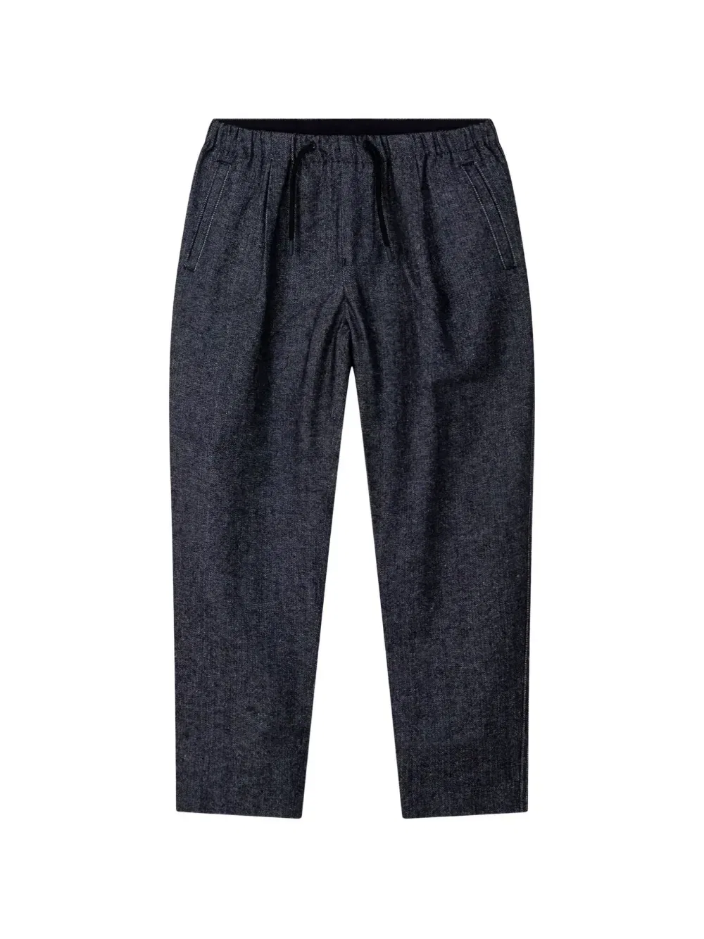 Брюки с кулиской и узором в елочку Emporio Armani Kids, синий
