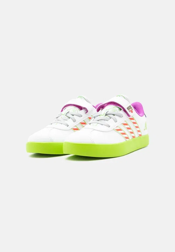Кроссовки для бега по шоссе Court Buzz унисекс Adidas Performance, белый/зеленый — фото 2