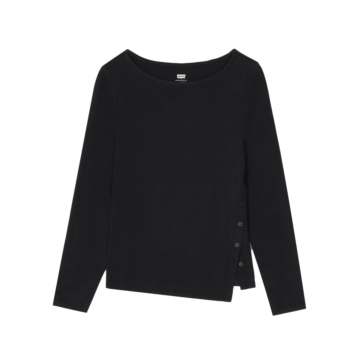 Женская футболка с лодочным вырезом и приталенным кроем Black Levis