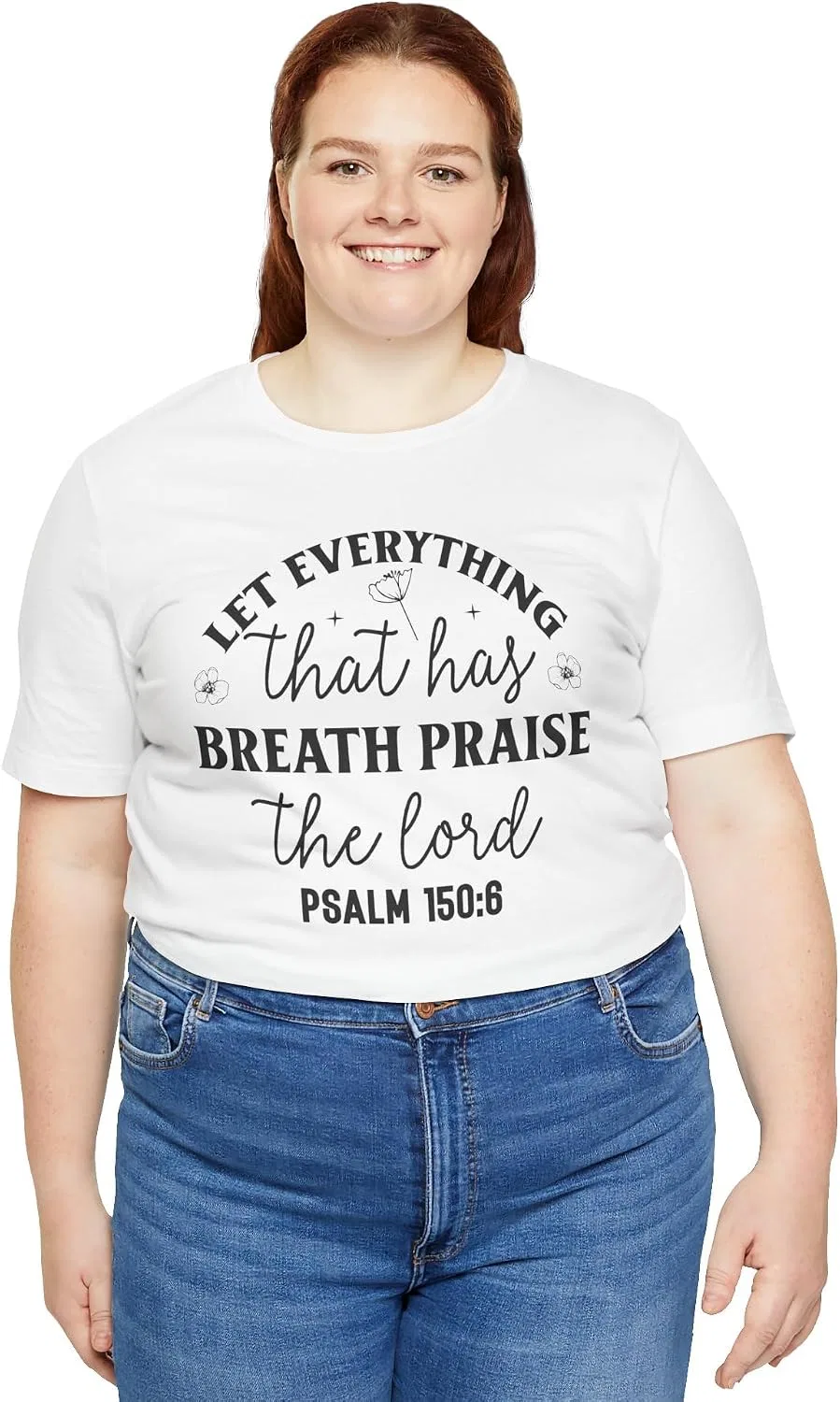 Унисекс футболка с принтом Praise the Lord Bella Canvas, White