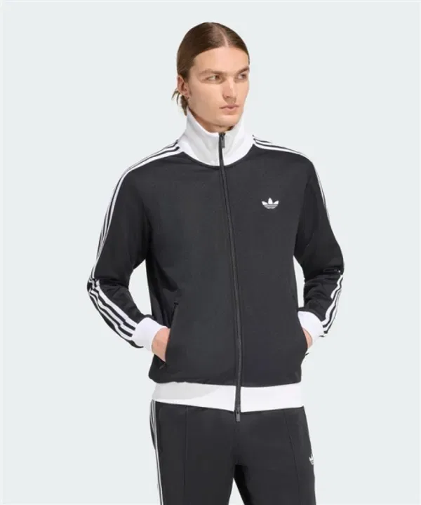 Тренировочная куртка классическая, slim fit, Adidas, черный, белый