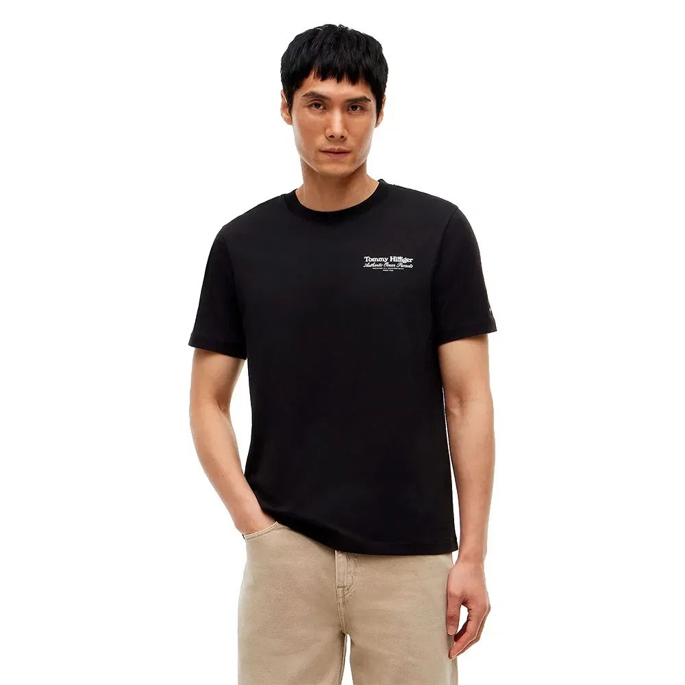 Мужская хлопковая футболка Tommy hilfiger, Black