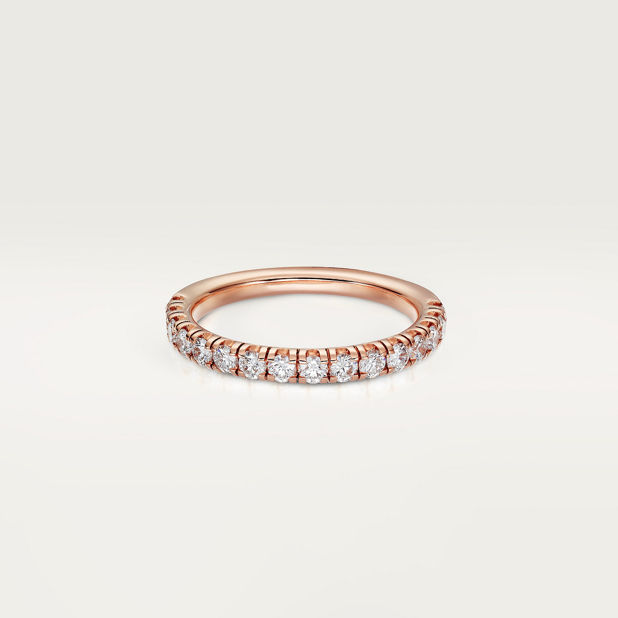 

Обручальное кольцо Cartier Alliance Etincelle de Cartier, ширина 2,6 мм, полупрозрачная, розовое золото