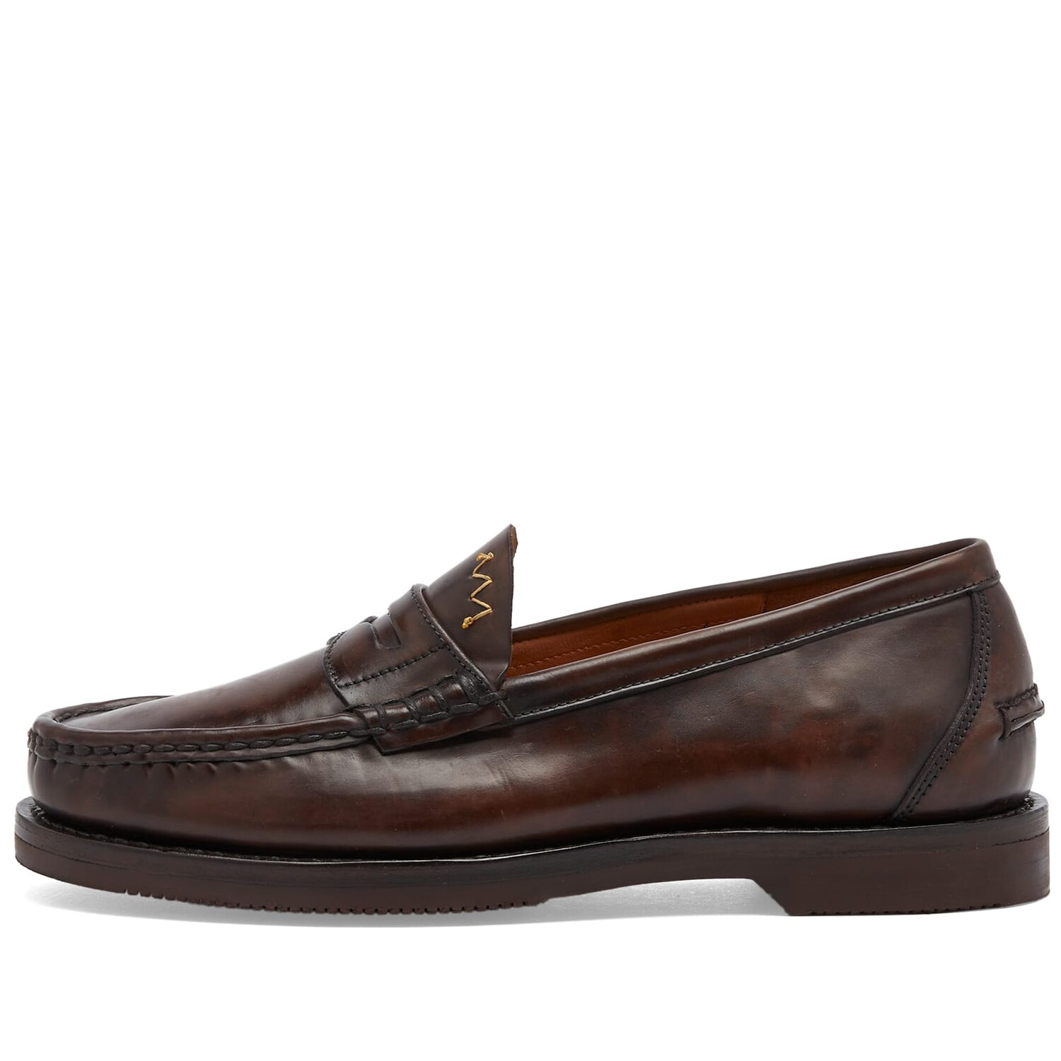 

Туфли броги Visvim Fabro Folk Loafers, цвет Dark Brown
