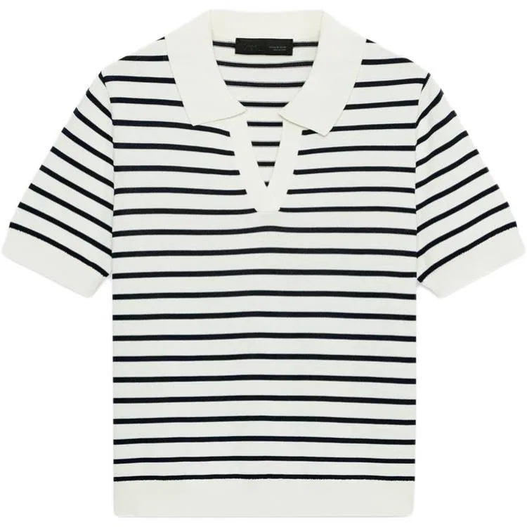 Женская футболка-поло с полосками ZARA, Stripes