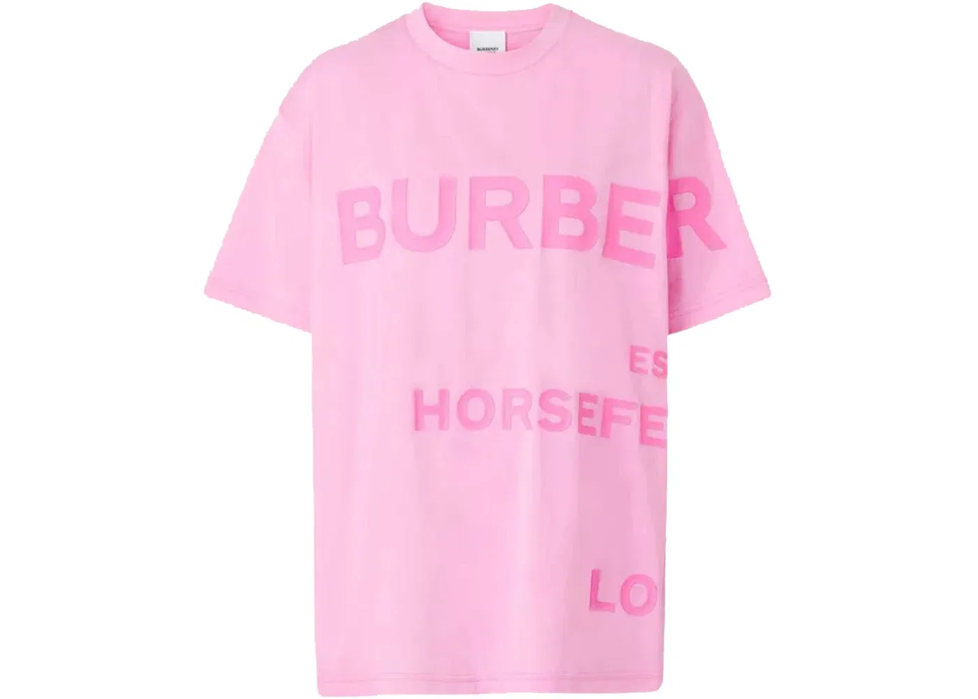 Женская футболка с принтом Burberry Carrick Logo-Print Cotton-Jersey, Pink