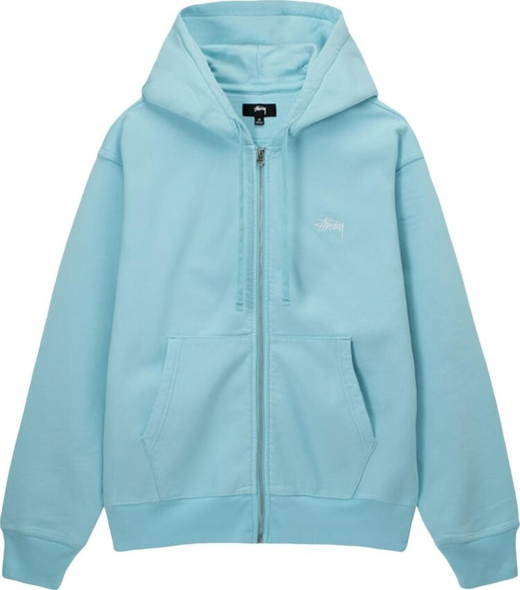 

Худи Stussy Stock Logo Zip Hoodie 'Blue', синий