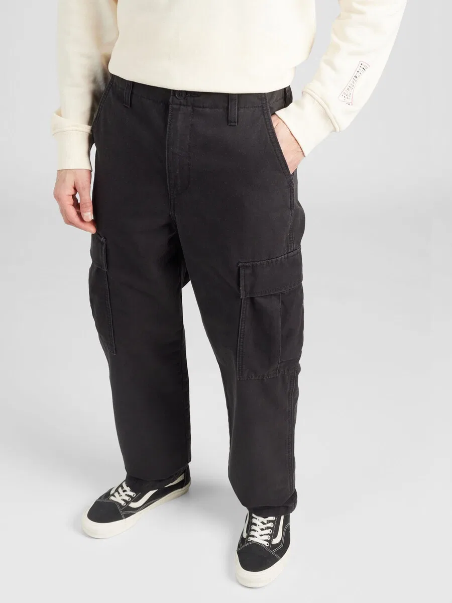 Брюки-карго LEVI'S Regular 'XX Cargo Straight Pants' из черного денима — фото 3