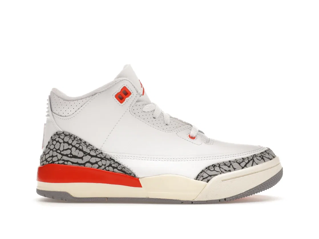Детские кроссовки Lifestyle Jordan 3 Retro Georgia Peach (PS) Jordan, White/Cosmic Clay/Sail/Cement Grey/Anthracite