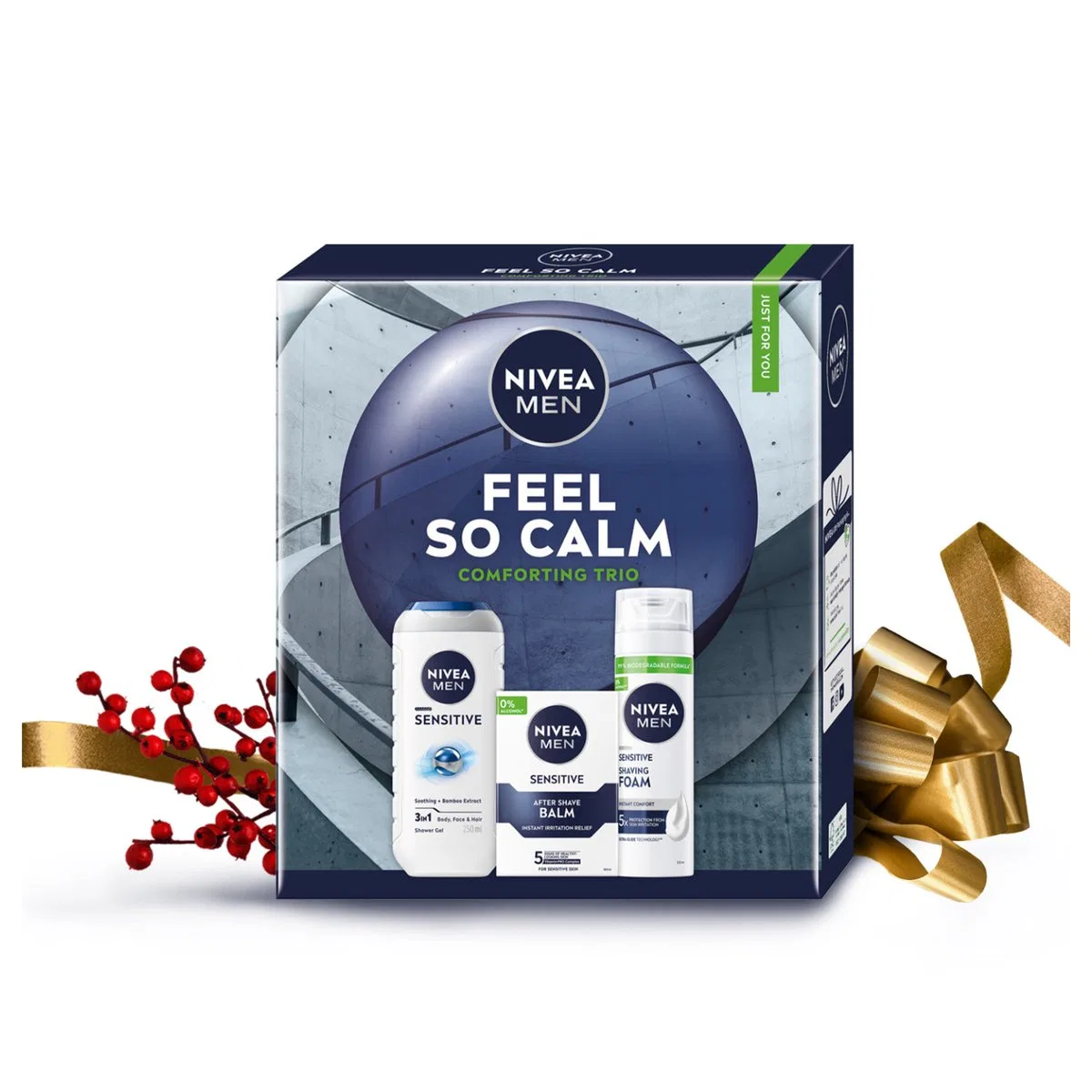 Набор косметики для бритья Nivea MEN Feel So Calm, 3 предмета