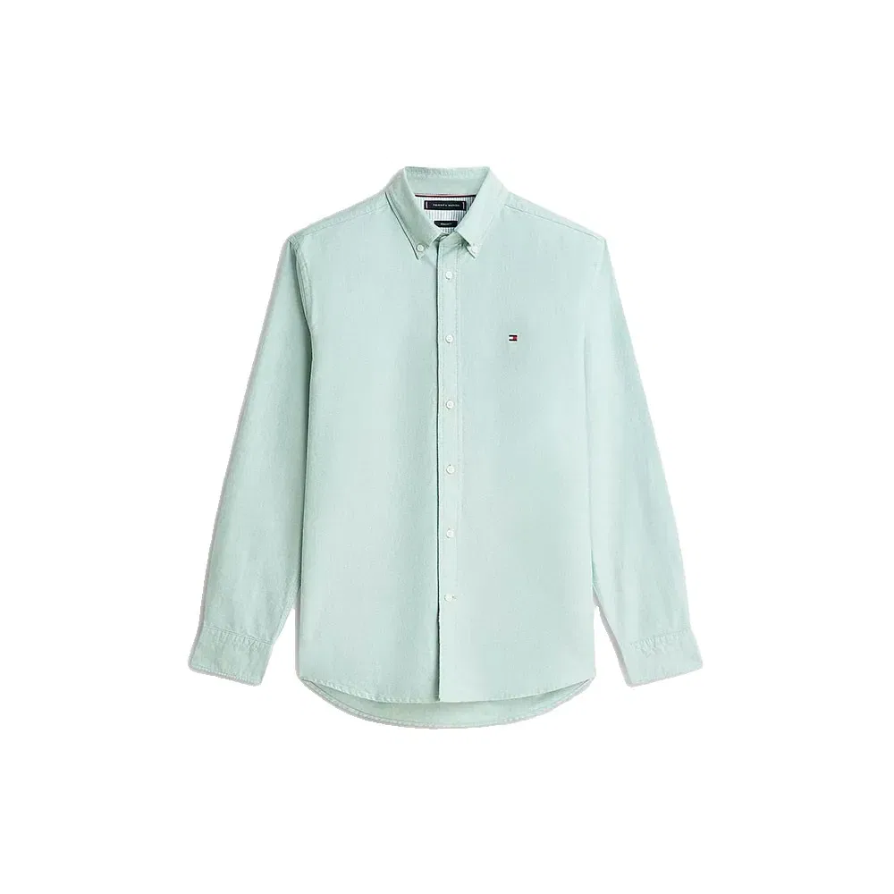 Рубашка длинный рукав Oxford Tommy Hilfiger, зеленый — фото 3