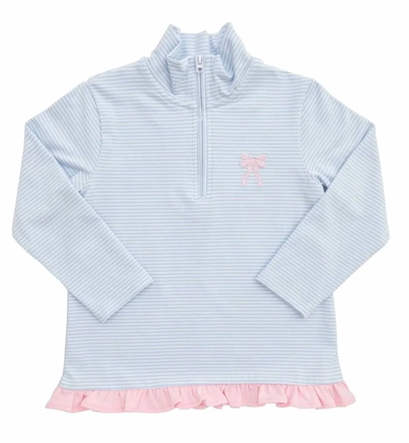 Детский пуловер для девочек на молнии с бантом Itsy Bitsy, Light Blue
