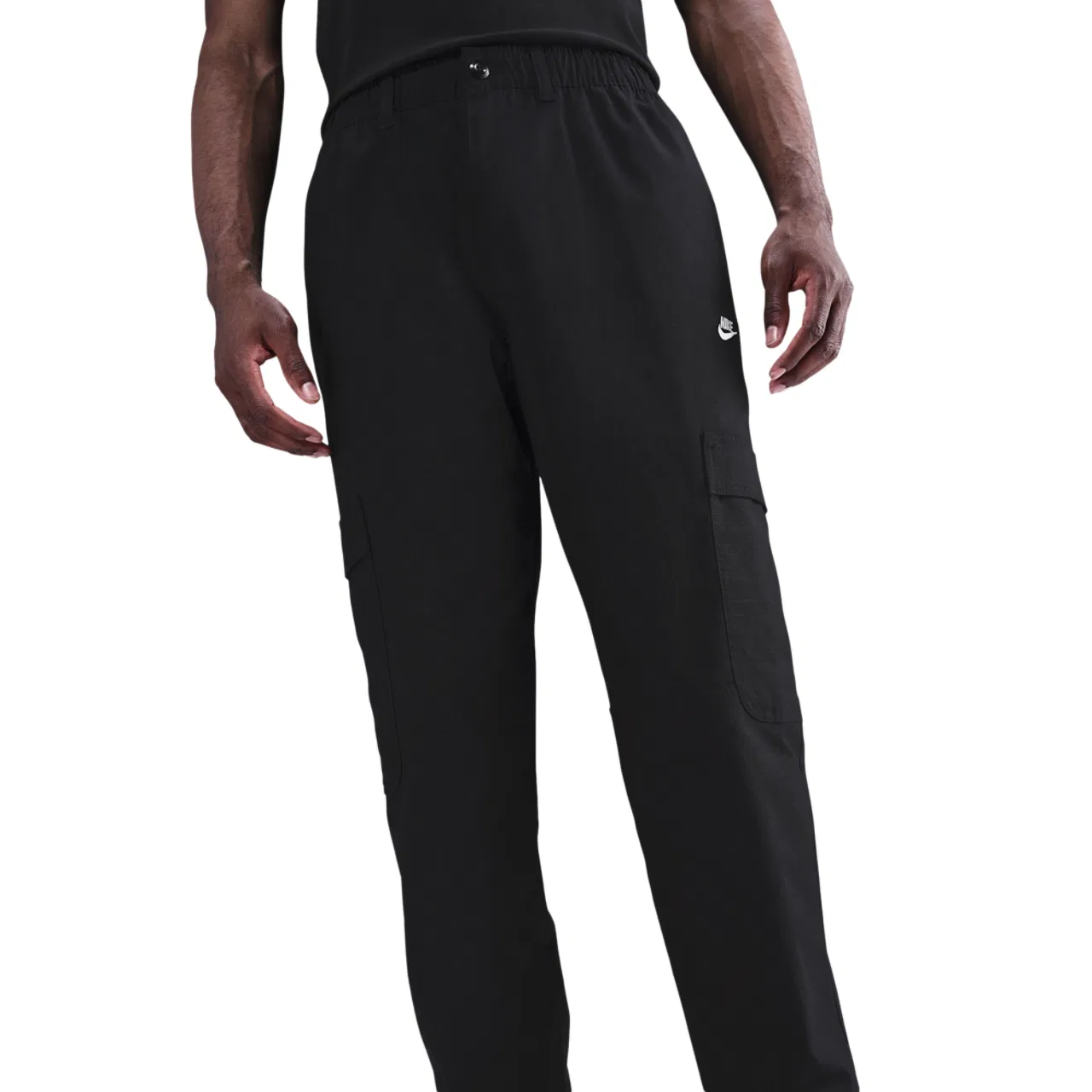 Мужские карго-брюки свободного кроя с зауженными штанинами Nike Club Woven Cargo Pants Collection, White/Black