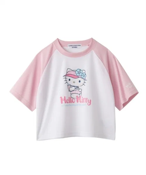 Детская футболка с принтом Sanrio Characters Hiyalon с длинным рукавомQUNTSTYLE, Pink