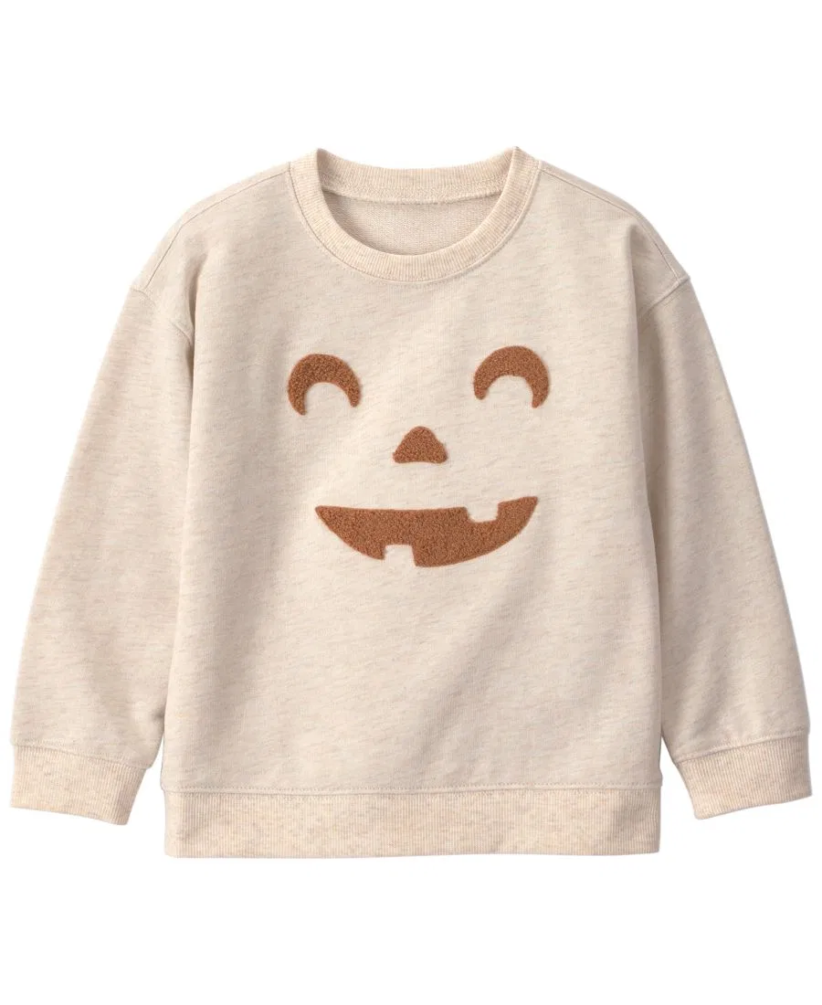 Свитшот с длинным рукавом Pumpkin Halloween Carter's, Cream Brown