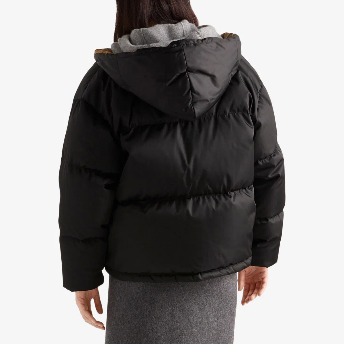 Пуховая куртка с утеплителем из нейлона Re-nylon Prada, черный — фото 4