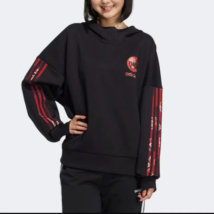 Худи с принтом CNY Adidas, черный — фото 3