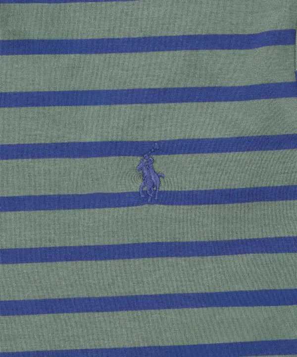 Футболка с полосками Slim Fit, Polo Ralph Lauren, зеленый — фото 4