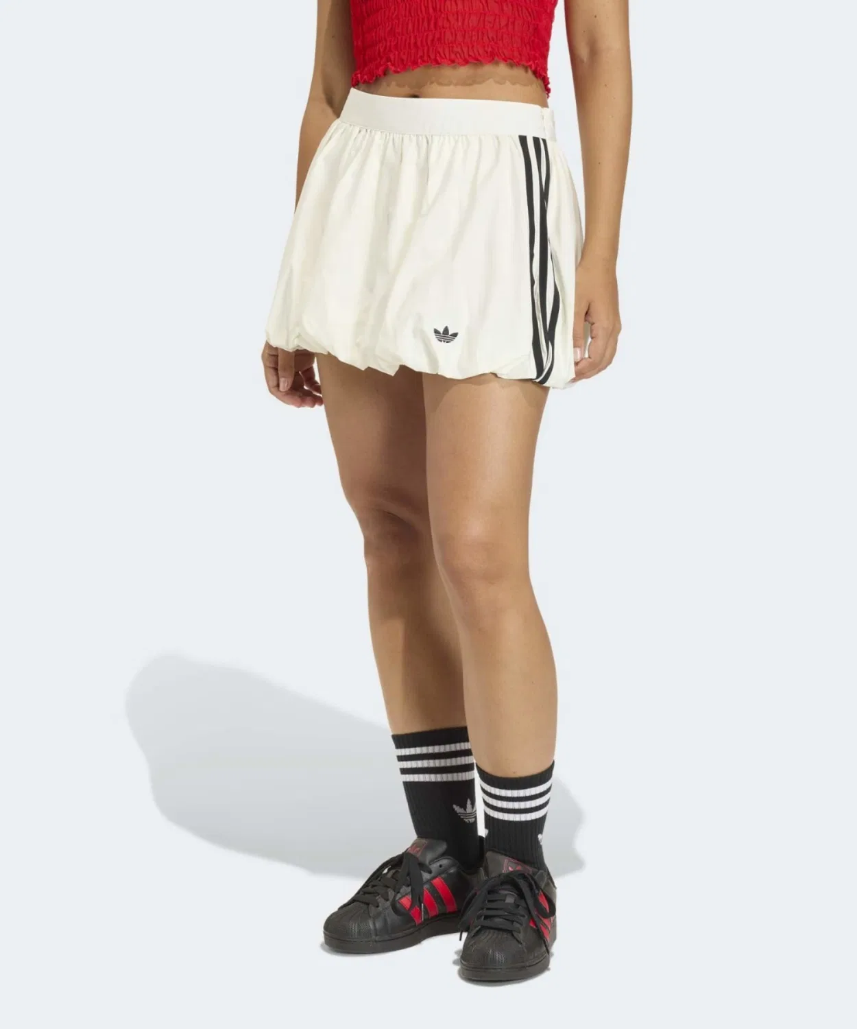 Женская баллон-юбка с эластичным поясом Adidas Originals, Белый — фото 4