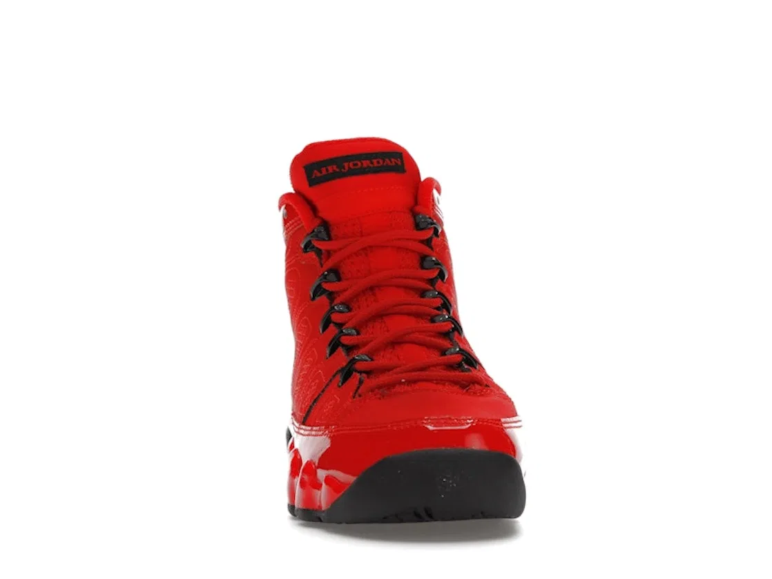 Детские кроссовки с красным верхом Jordan 9 Retro Chile Red, Chile Red/Black — фото 2