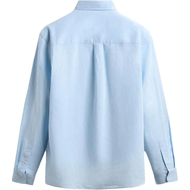 Мужская рубашка с длинным рукавом ZARA, Light Blue — фото 3
