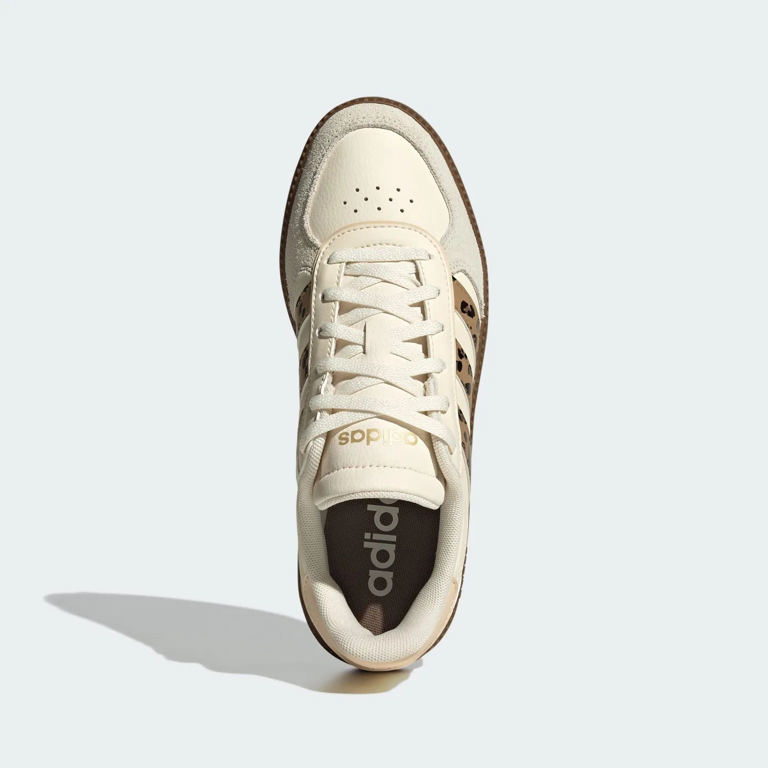 Детские кроссовки с верхом из замши Breaknet Sleek Adidas, Weiss Braun Beige — фото 2