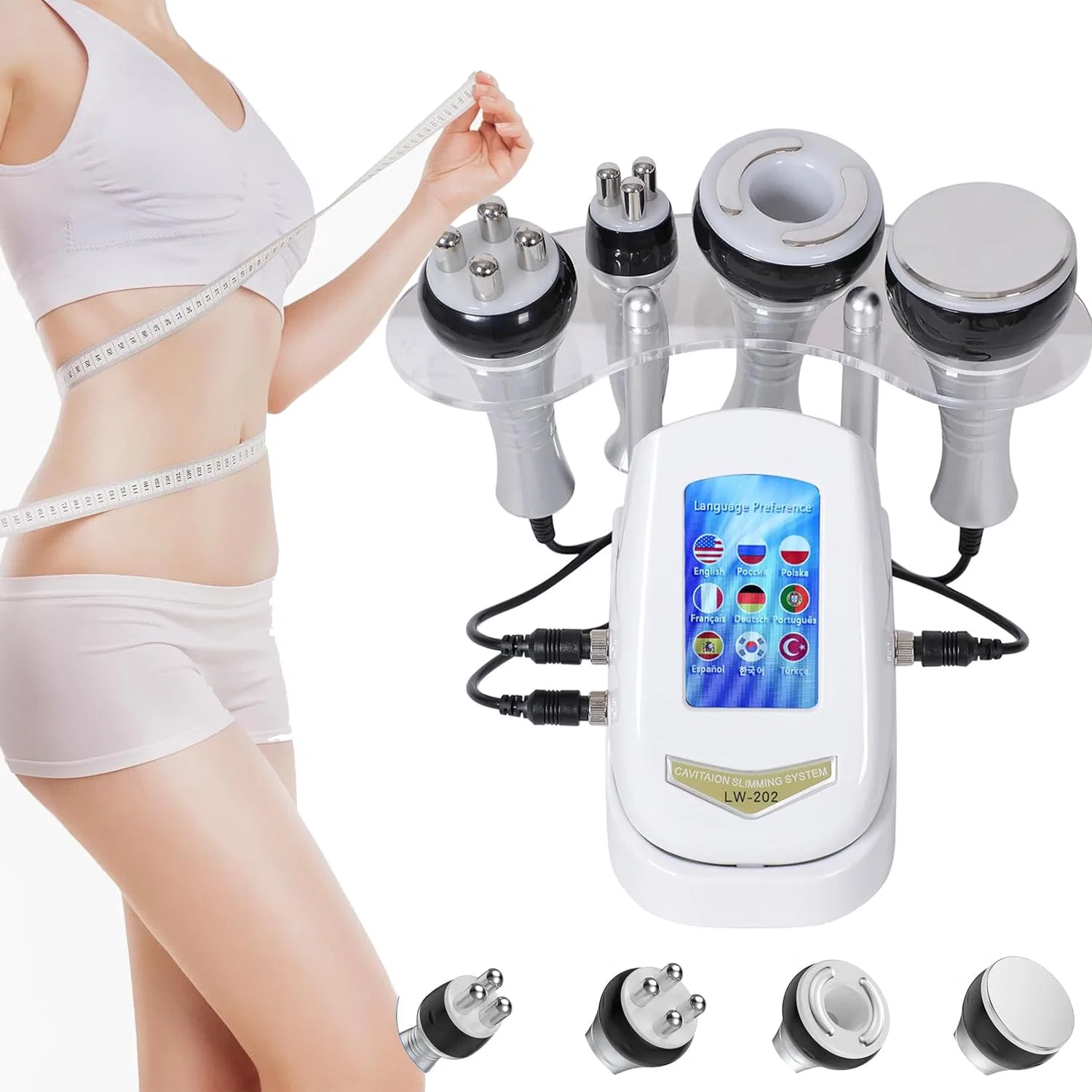 4-in-1 Slimming Machine Radio Frequency Cavitation 40K, SkyFace, White