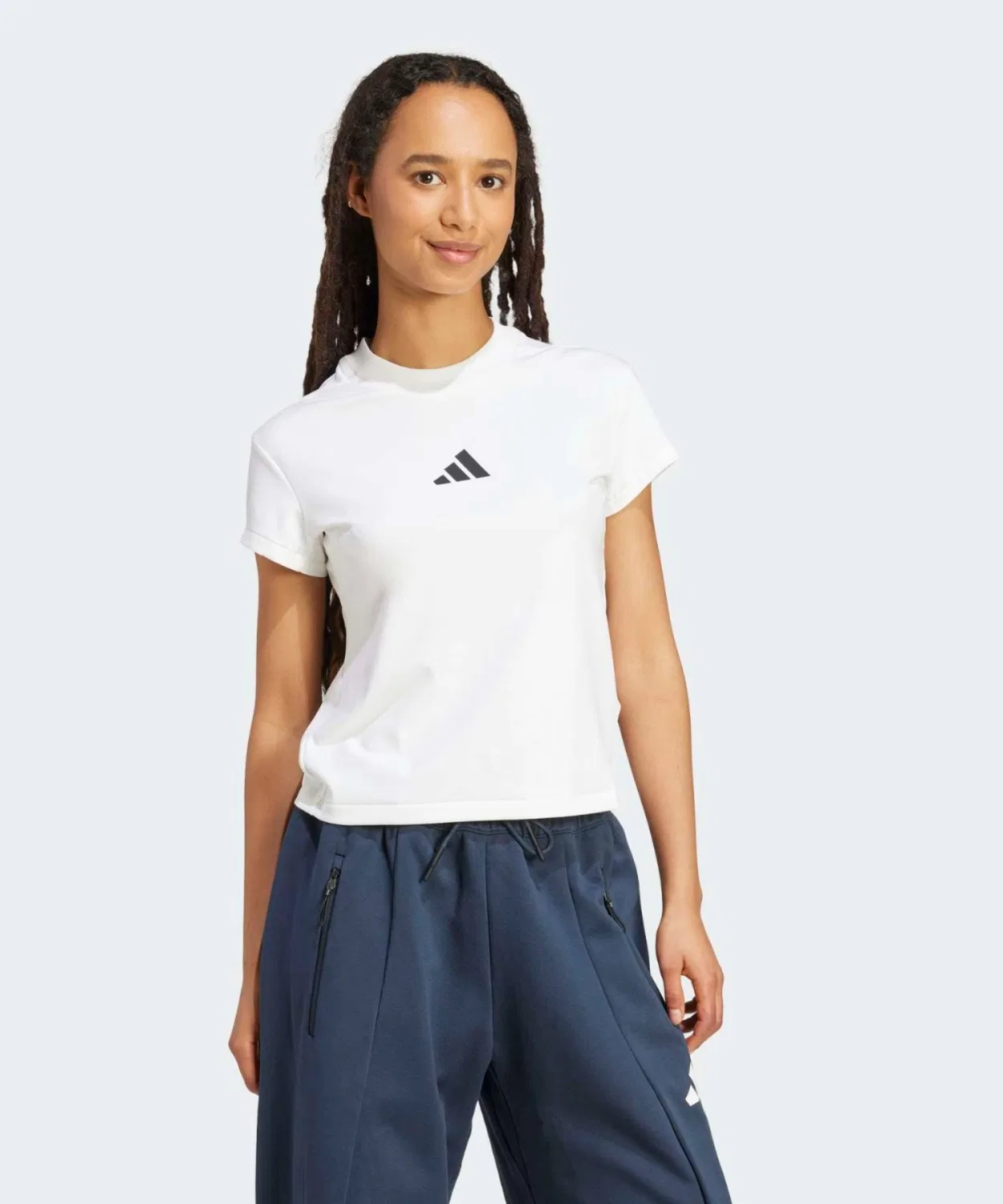 Женская футболка с принтом Climacool Adidas Z.N.E., Белый — фото 3