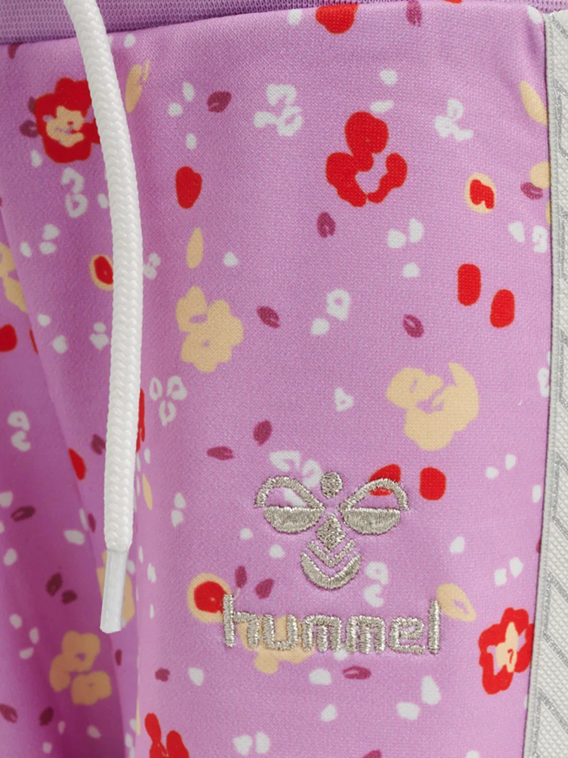Детские спортивные штаны с цветочным принтом Hmlnica Hummel, Blasses Bonbonrosa — фото 3