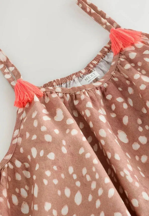 Комбинезон хлопковый Regular fit-strappy playsuit Next, bambi animal print — фото 2