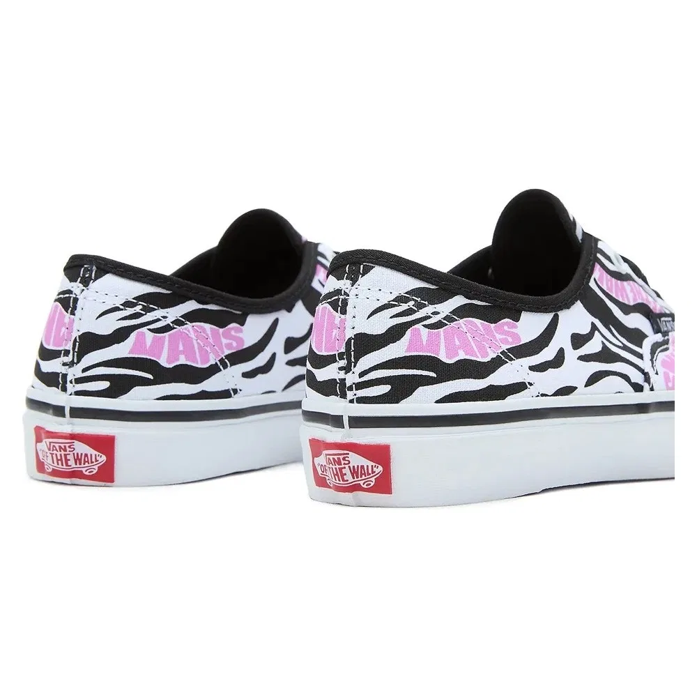 Детские кроссовки с принтом зебры Authentic Zebra Vans — фото 3