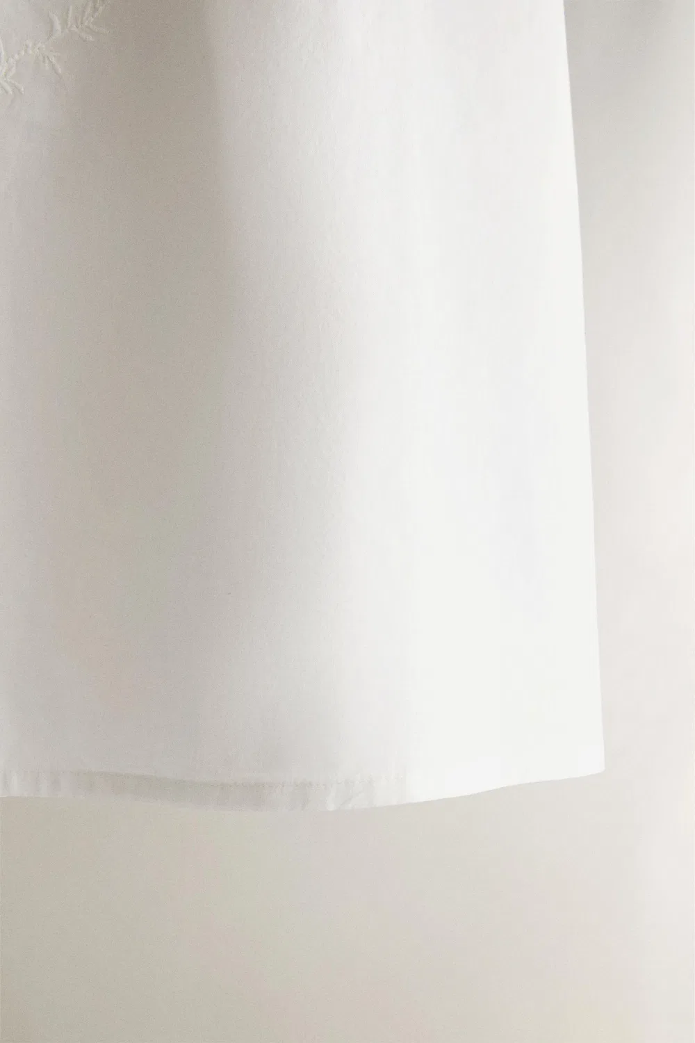 Хлопковый топ с вышивкой ZARA, Oyster-white — фото 4