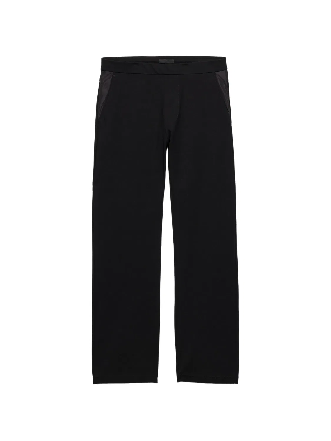 Флисовые брюки с деталями из материала Re-Nylon Prada, черный