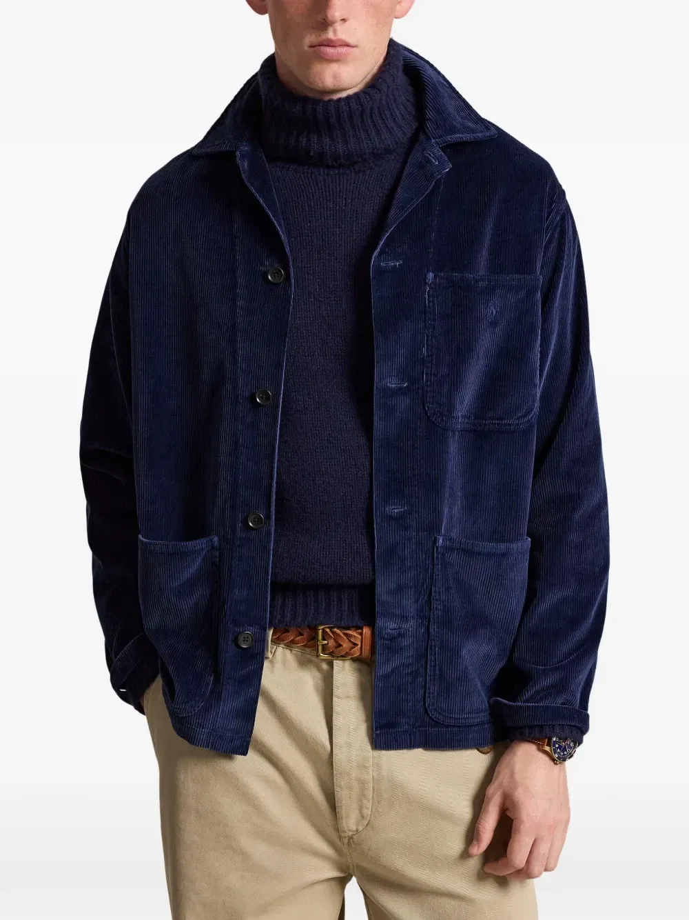 Рубашка-куртка из вельвета POLO RALPH LAUREN, синий — фото 3