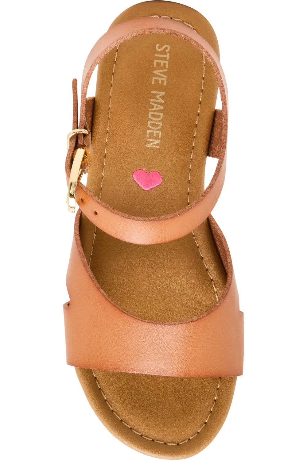 Сандалии детские на платформе Mayson Steve Madden, Cognac — фото 4