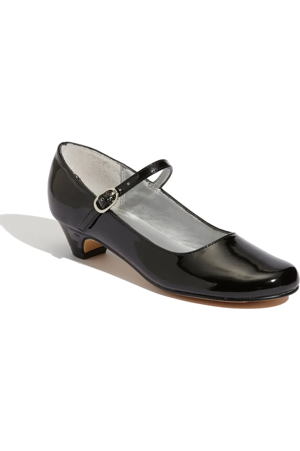 Детские туфли Мэри Джейн на каблуке Seeley Nina, Black Patent